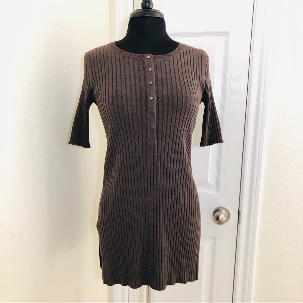 Worth New York | Dark Brown 1/2 Sleeve Dress Sz S